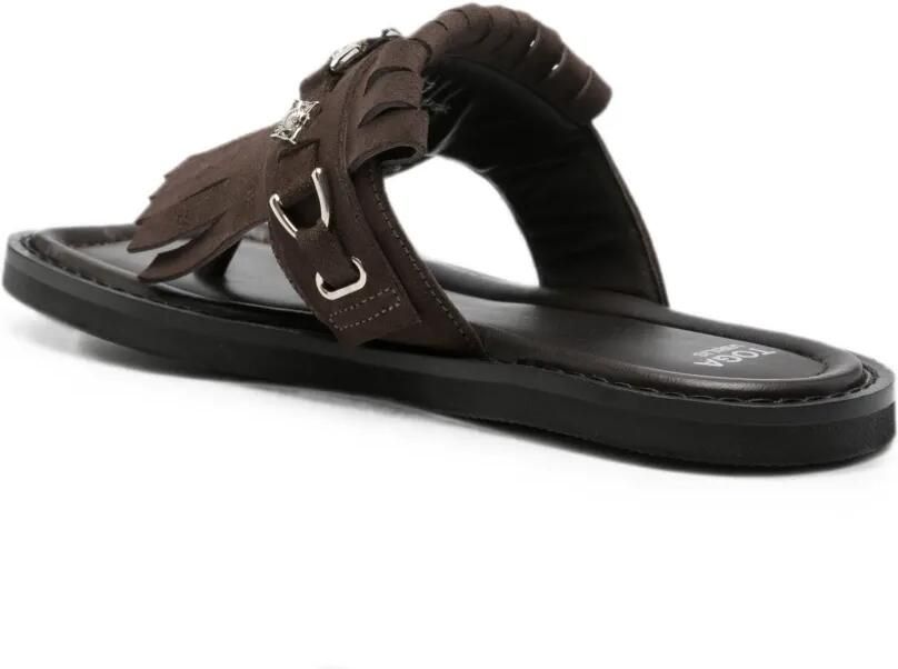 Toga Virilis Sandalen met vierkante neus en franje Bruin - Foto 2
