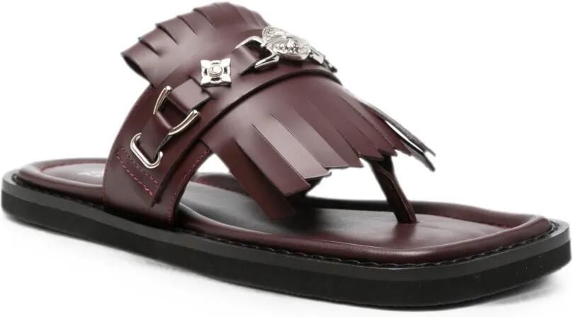Toga Virilis Sandalen met vierkante neus en franje Rood - Foto 2