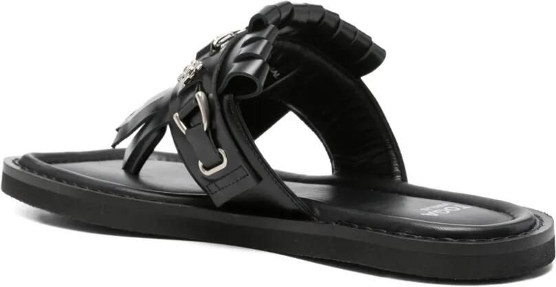 Toga Virilis Sandalen verfraaid met kwastjes Zwart - Foto 4