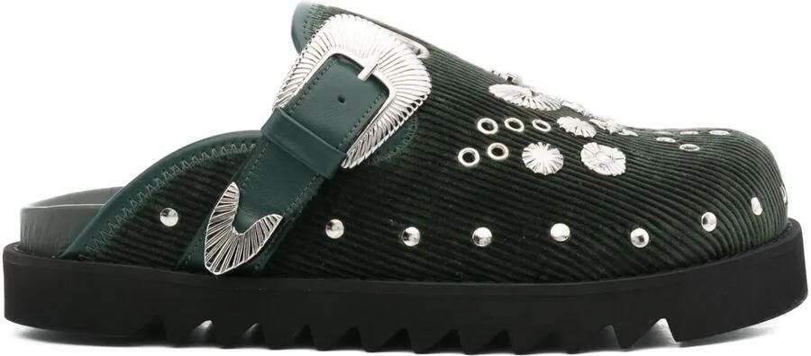 Toga Virilis Slippers met metalen ringlets Groen