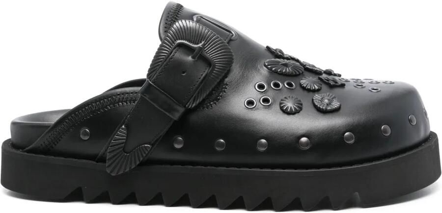 Toga Virilis Slippers met studs Zwart