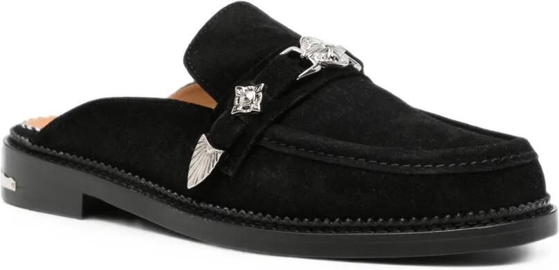 Toga Virilis Suède sandalen met western-hardware Zwart - Foto 3