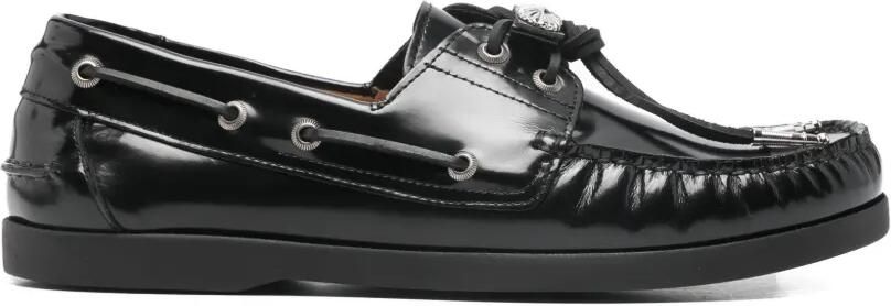 Toga Virilis Verfraaide leren bootschoenen Zwart