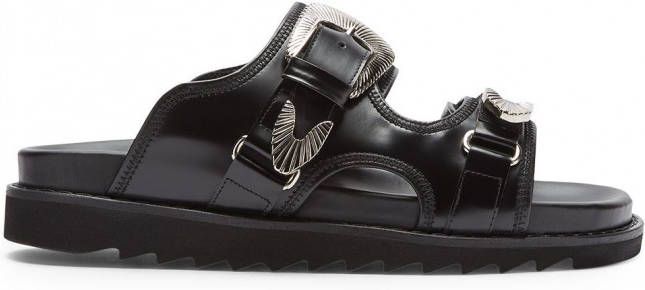 Toga Virilis x Browns Polido platte sandalen Zwart