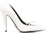 TOM FORD 110mm lace-up leather pumps Wit - Thumbnail 1