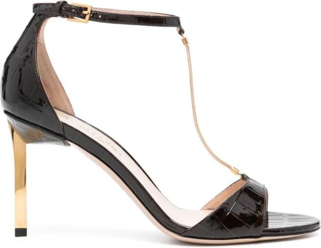 TOM FORD 85 mm sandalen verfraaid met ketting Bruin