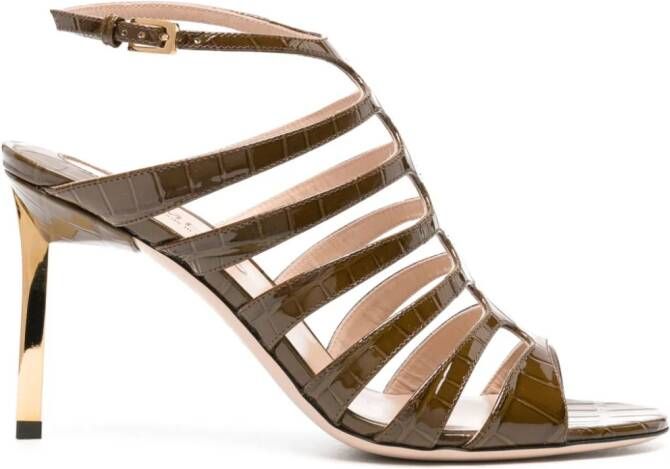 TOM FORD Cage leren sandalen 95 mm Groen