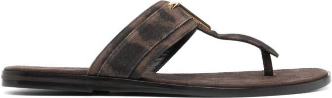 TOM FORD Brighton suède sandalen Zwart