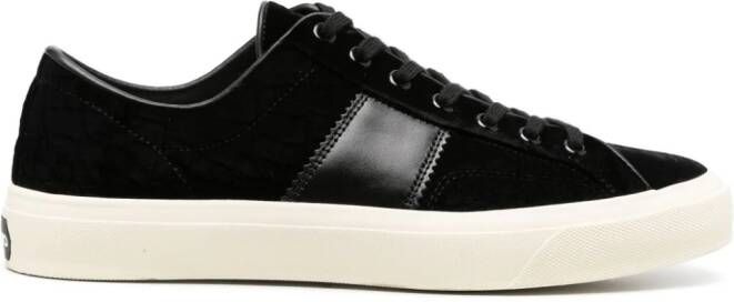 TOM FORD Cambridge fluwelen sneakers Zwart