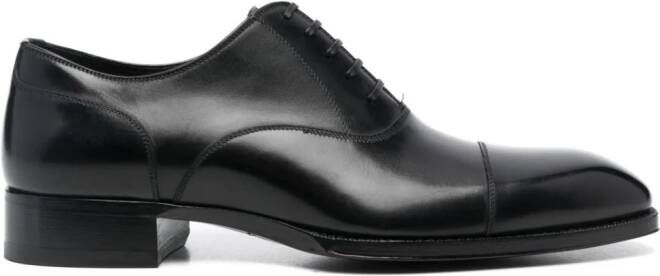 TOM FORD Elkan leren Oxford schoenen Zwart