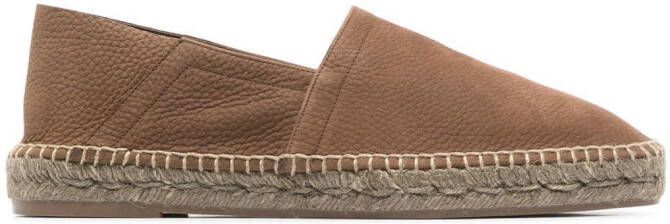 TOM FORD Leren espadrilles Bruin