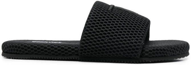 TOM FORD Harrison slippers met geborduurd logo Zwart
