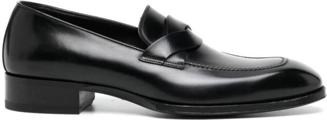 TOM FORD Leren loafers Zwart