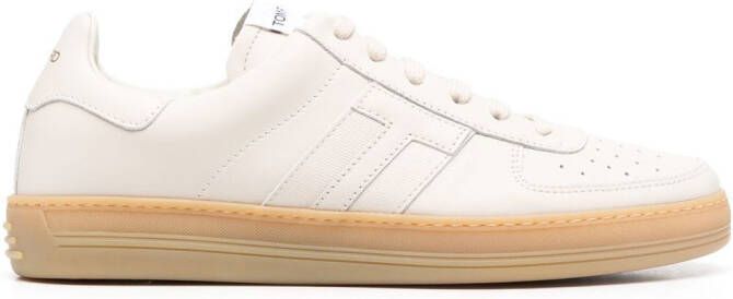 TOM FORD Sneakers met logopatch Beige