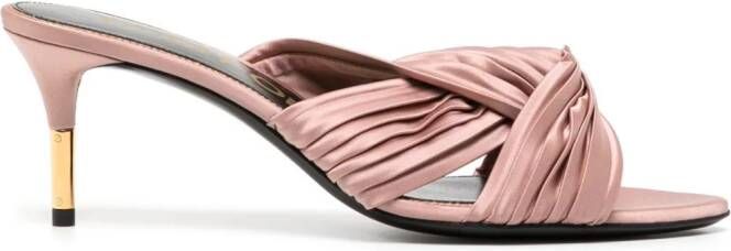 TOM FORD 75 mm sandalen met plooien en geknoopt detail Roze