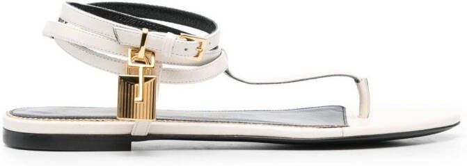 TOM FORD Sandalen met slot Wit