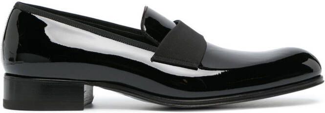 TOM FORD Leren loafers Zwart