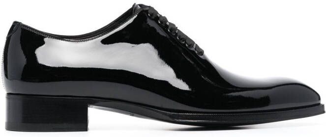 TOM FORD Oxford schoenen met laklaag Zwart