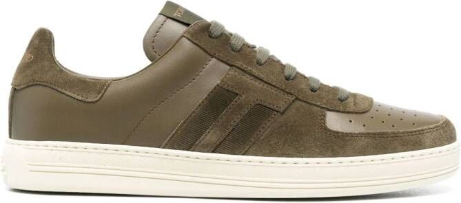 TOM FORD Leren sneakers Groen