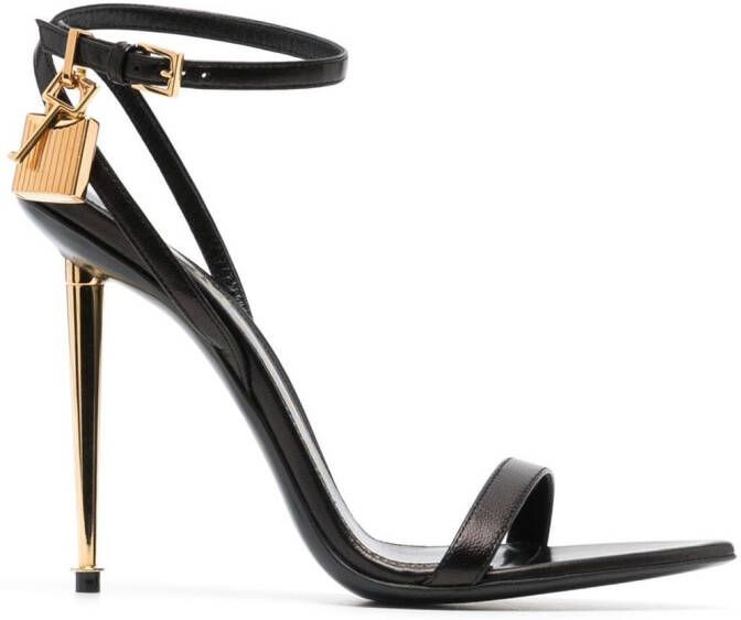 TOM FORD Padlock leren sandalen Zwart