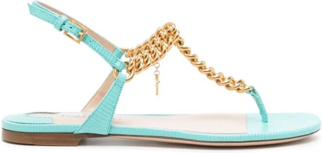 TOM FORD Sandalen met kettingafwerking Blauw