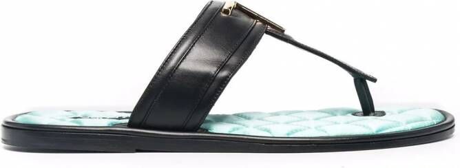 TOM FORD Sandalen met plakkaat Zwart