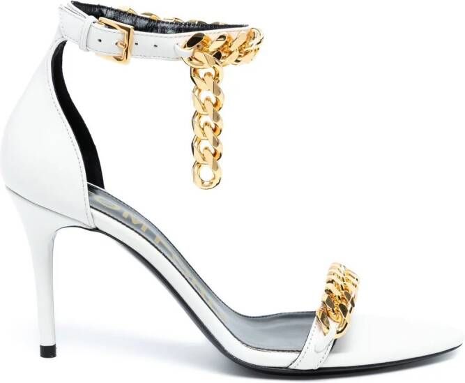 TOM FORD Sandalen verfraaid met ketting Wit