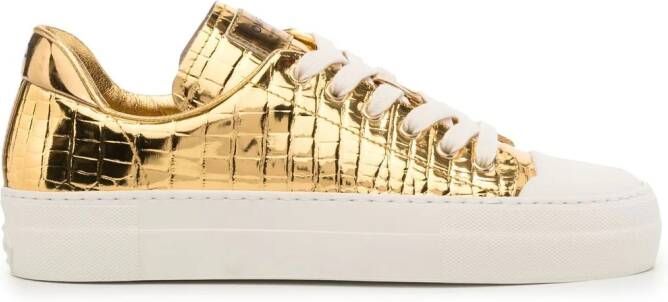 TOM FORD Sneakers met krokodillenleer-reliëf Goud