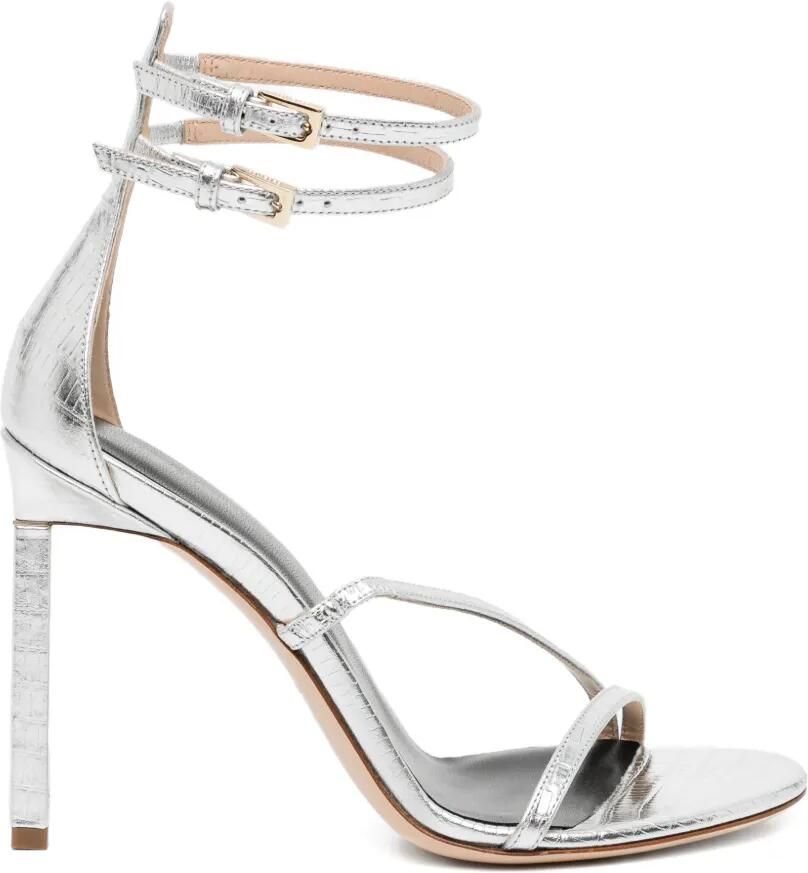 TOM FORD 100 mm sandalen met gespbandje Zilver