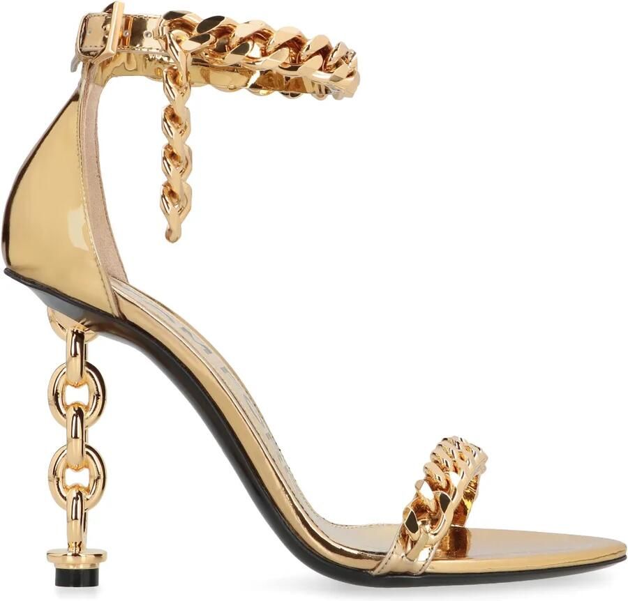 TOM FORD 100 mm sandalen met metallic effect Goud