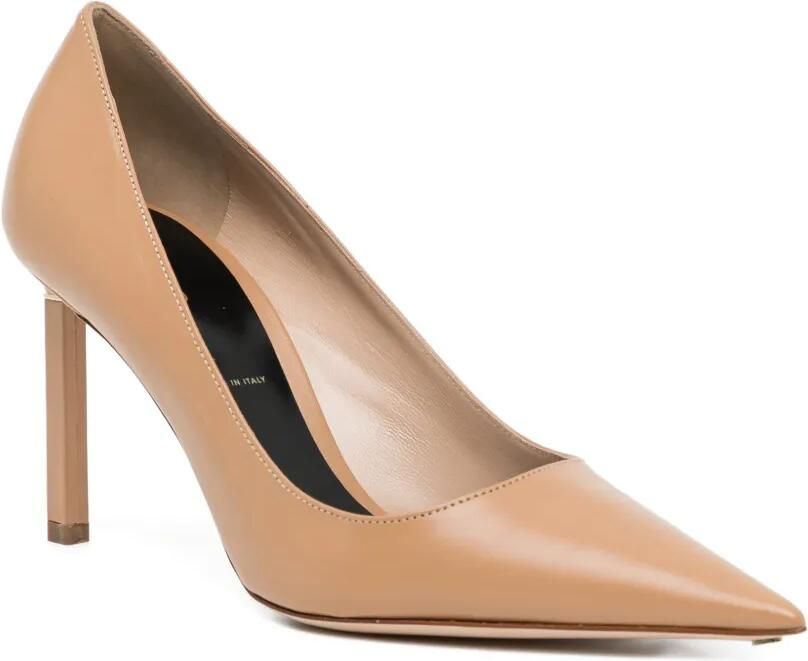 TOM FORD 105 mm pumps met bewerkte hak en puntige neus Beige