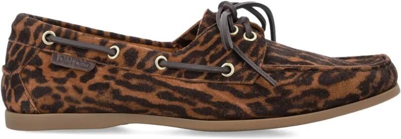 TOM FORD Bootschoenen met luipaardprint Bruin