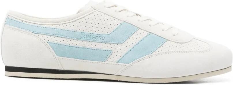 TOM FORD Brook sneakers van geperforeerd suède Beige