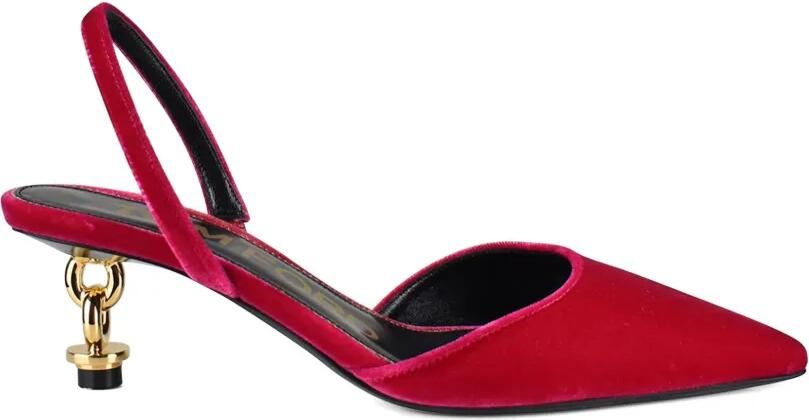 TOM FORD Chain fluwelen pumps Roze