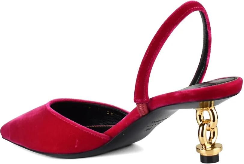 TOM FORD Chain fluwelen pumps Roze - Foto 3