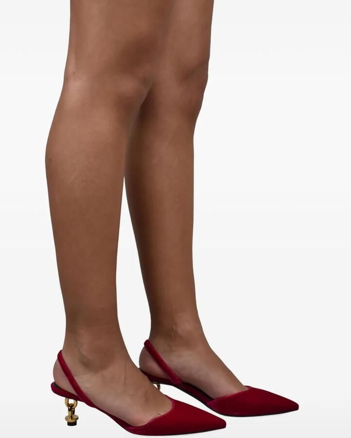 TOM FORD Chain fluwelen pumps Roze - Foto 2