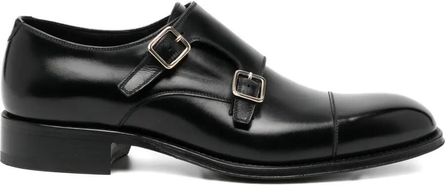 TOM FORD Claydon leren gespschoenen Zwart