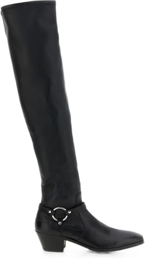 TOM FORD Clint leren overknee laarzen Zwart