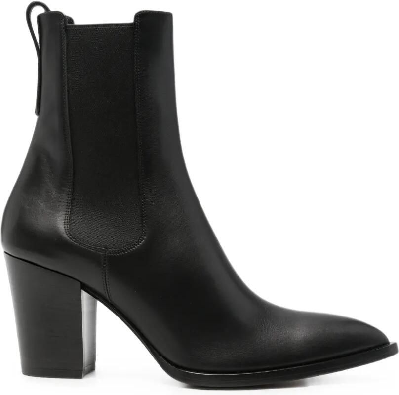 TOM FORD Dagger Chelsea-laarzen met blokhak en puntige neus Zwart