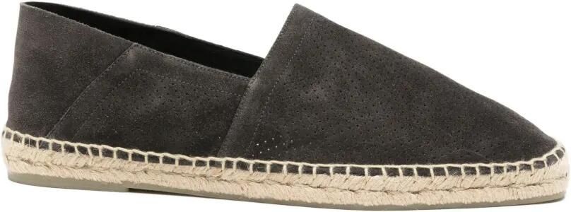TOM FORD Espadrilles van geperforeerd suède Grijs