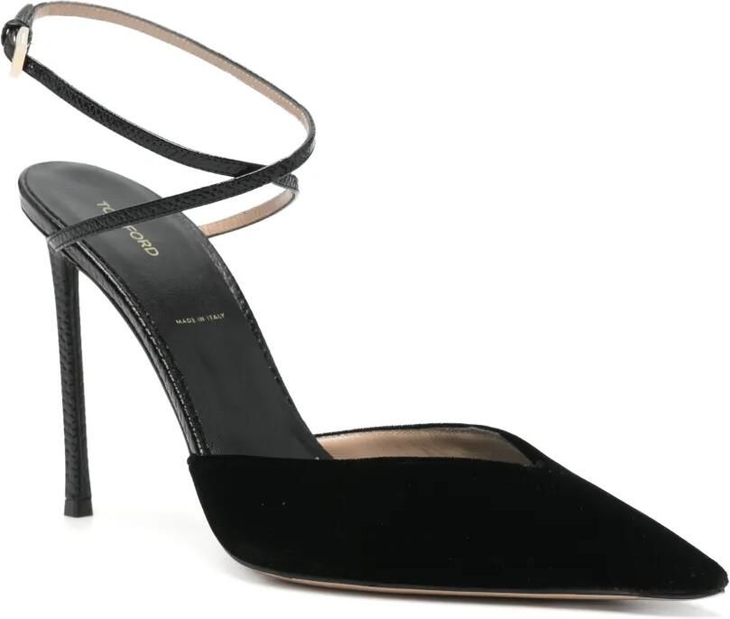 TOM FORD Fluwelen wikkelpumps Zwart - Foto 3