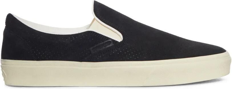 TOM FORD Jude suède slip-on sneakers Zwart