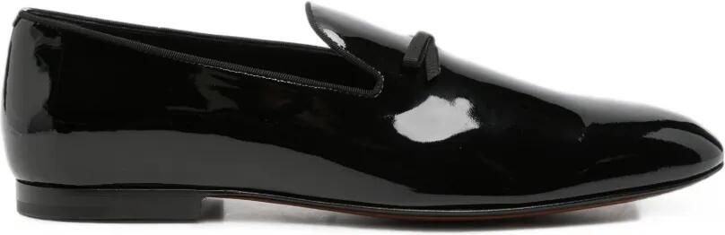 TOM FORD Lakleren loafers met strikdetail Zwart