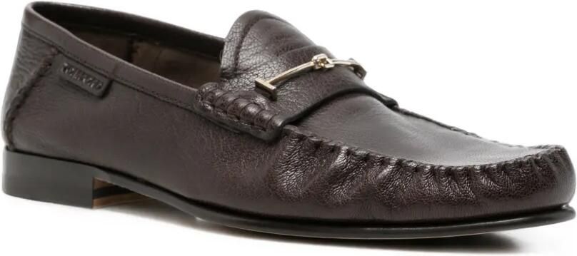 TOM FORD Leren loafers Bruin