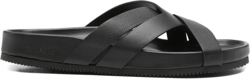 TOM FORD Leren sandalen Zwart