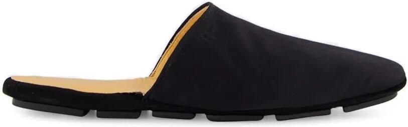 TOM FORD Leren slippers Zwart