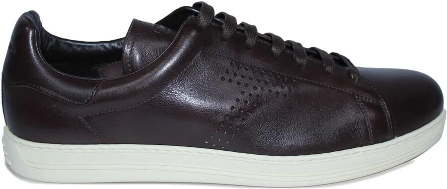 TOM FORD Leren sneakers Bruin