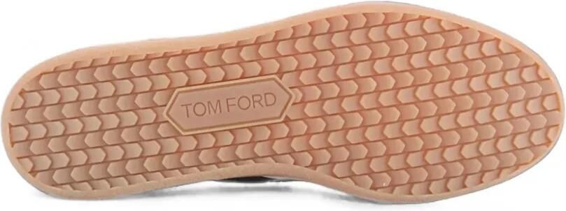 TOM FORD Leren sneakers met vlakken Wit - Foto 4