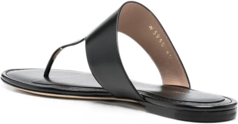 TOM FORD Lina platte leren sandalen met teenbandje Zwart - Foto 3