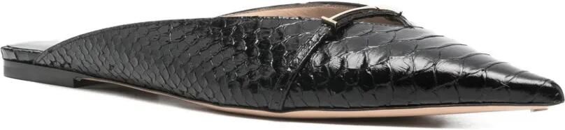 TOM FORD Muiltjes met python-effect en puntige neus Zwart - Foto 4